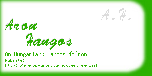 aron hangos business card